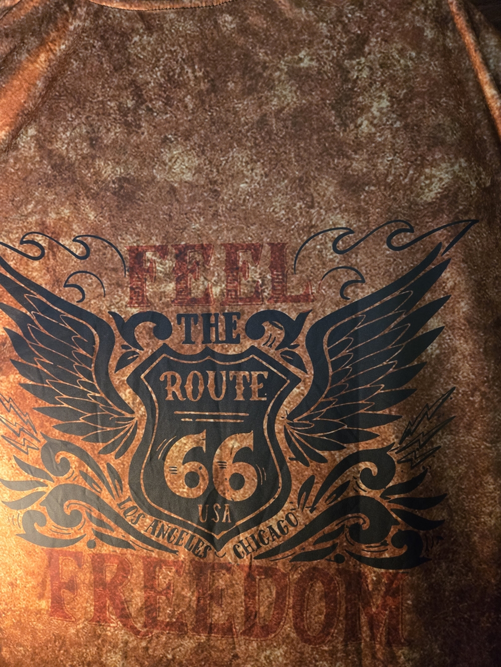 Route 66 Men's Brown Graphic T-Shirt - Picture 8 of 8